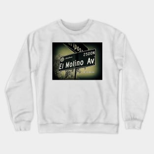 El Molino Avenue, Altadena, CA by Mistah Wilson Crewneck Sweatshirt